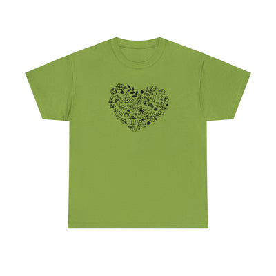 Heart Printed T-Shirts | Unisex Printed Tee | Let's Travel