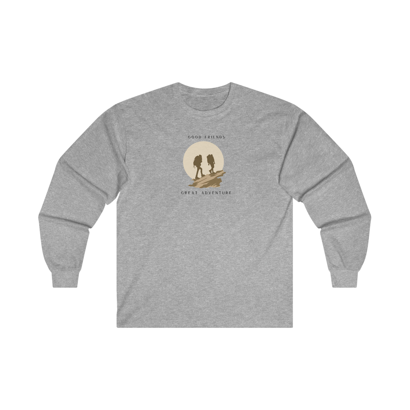Men's Long Sleeve Graphic Tees | Good Friends Tee | Let's Travel