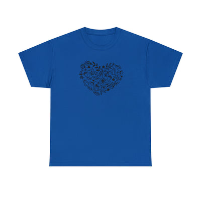 Heart Printed T-Shirts | Unisex Printed Tee | Let's Travel
