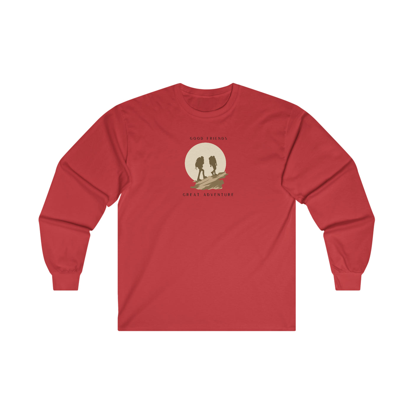 Men's Long Sleeve Graphic Tees | Good Friends Tee | Let's Travel