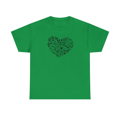 Heart Printed T-Shirts | Unisex Printed Tee | Let's Travel
