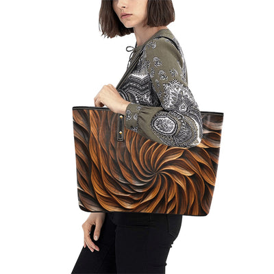 Leather Tote Bag | Feather Tote Bag | Let's Travel